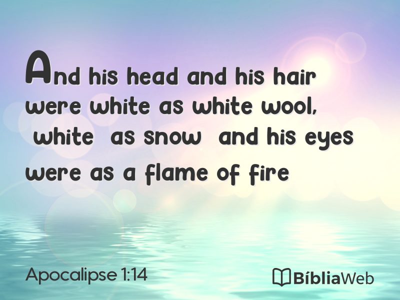 Apocalipse 1:14 em imagem para compartilhar