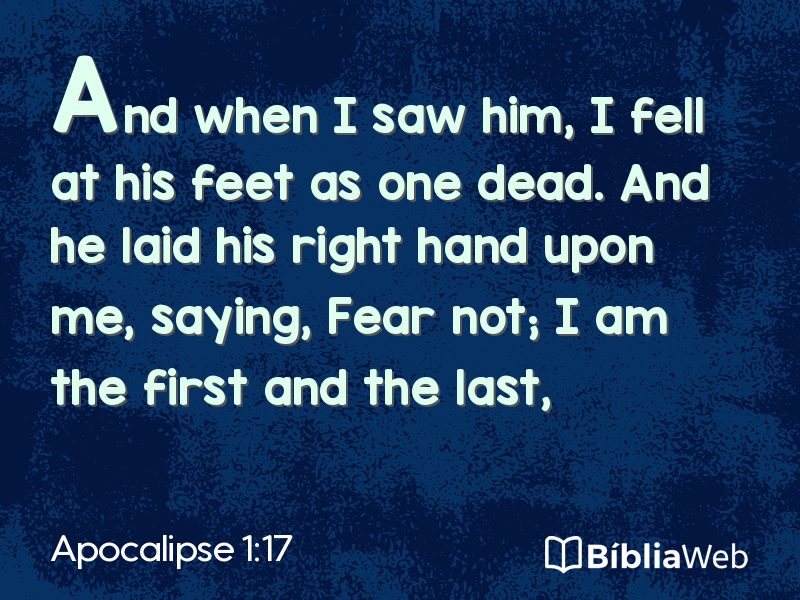 Apocalipse 1:17 em imagem para compartilhar