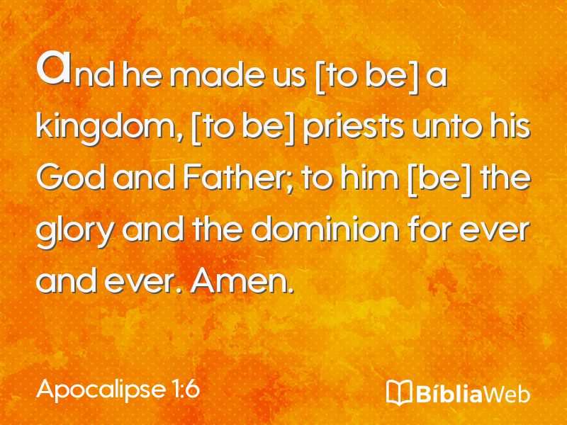 Apocalipse 1:6 em imagem para compartilhar