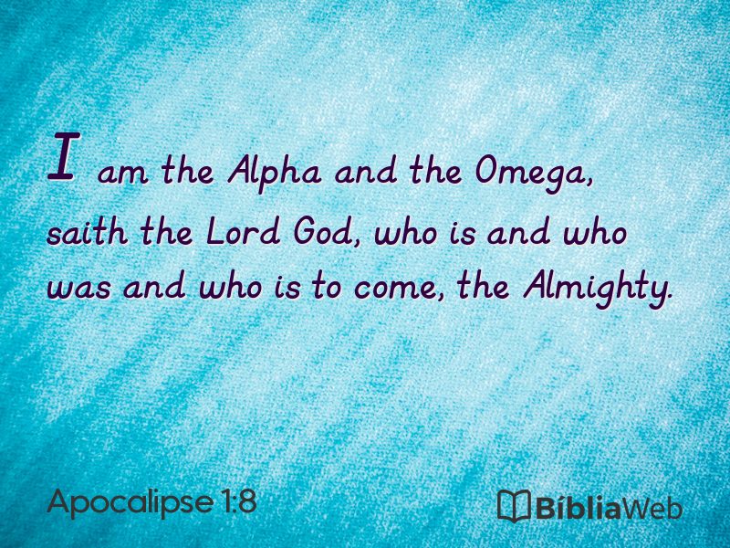 Apocalipse 1:8 em imagem para compartilhar