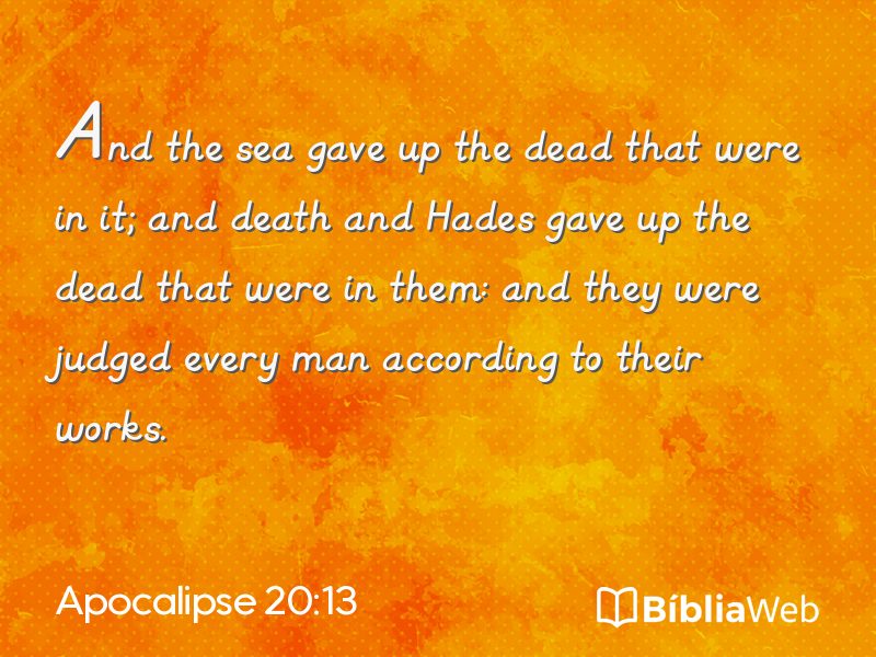 Apocalipse 20:13 em imagem para compartilhar