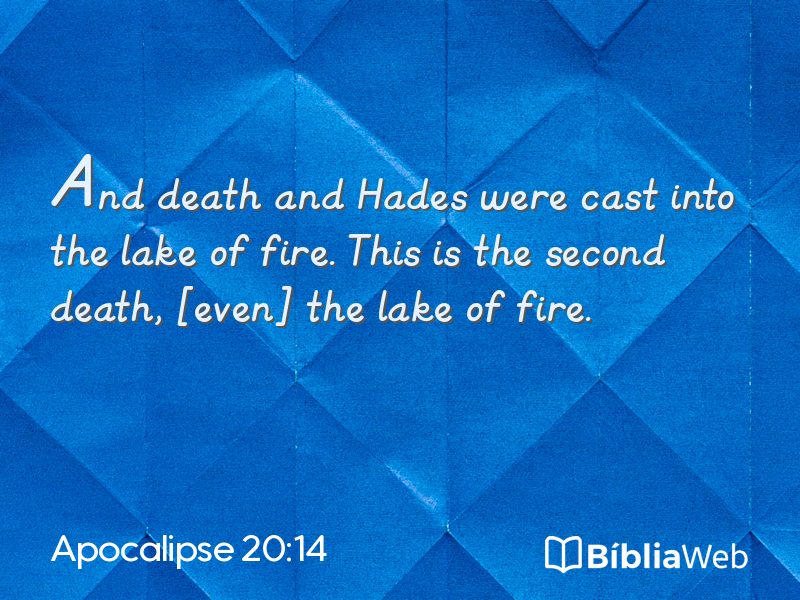 Apocalipse 20:14 em imagem para compartilhar