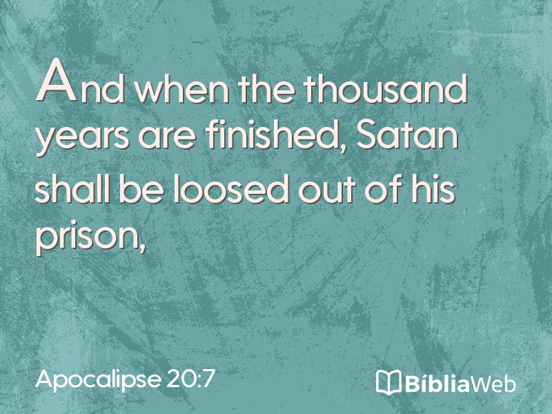 Apocalipse 20:7 em imagem para compartilhar
