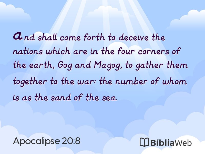 Apocalipse 20:8 em imagem para compartilhar