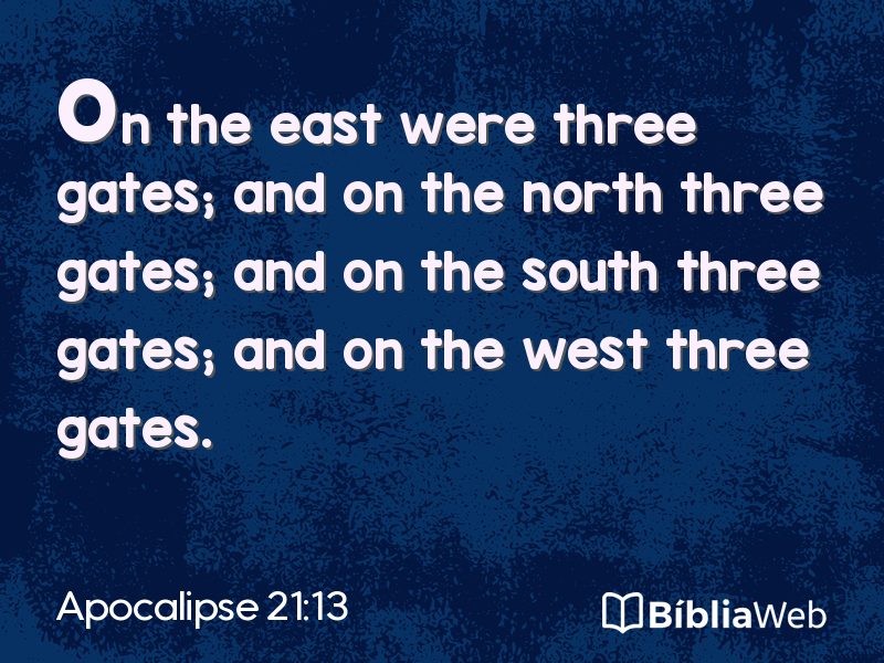 Apocalipse 21:13 em imagem para compartilhar