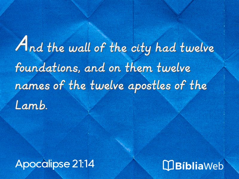 Apocalipse 21:14 em imagem para compartilhar