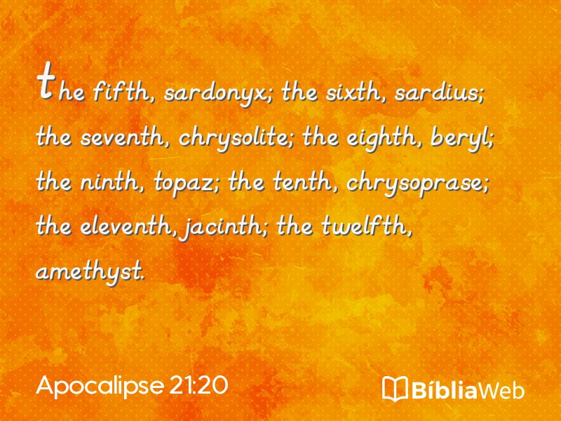 Apocalipse 21:20 em imagem para compartilhar