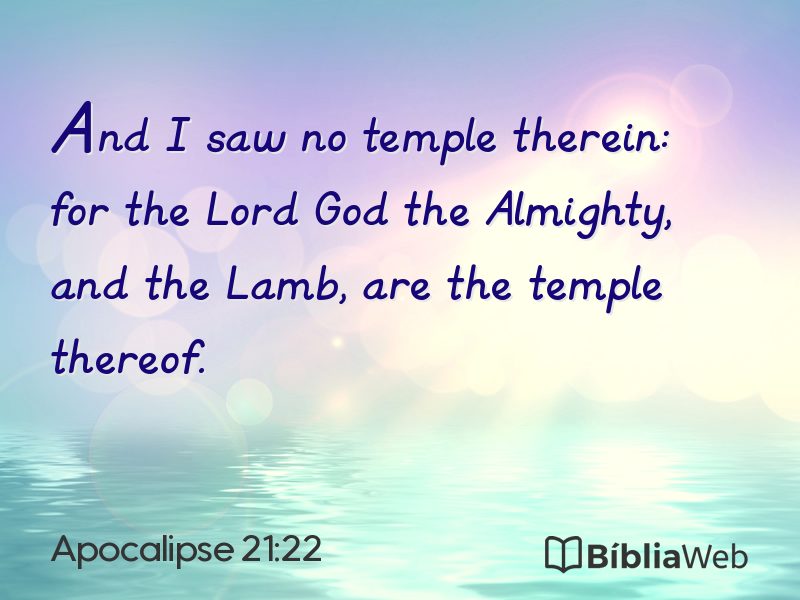 Apocalipse 21:22 em imagem para compartilhar