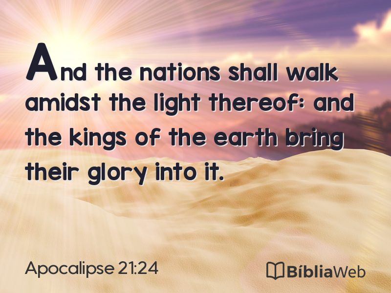 Apocalipse 21:24 em imagem para compartilhar