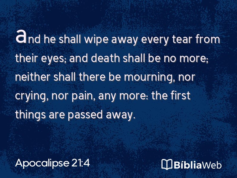 Apocalipse 21:4 em imagem para compartilhar