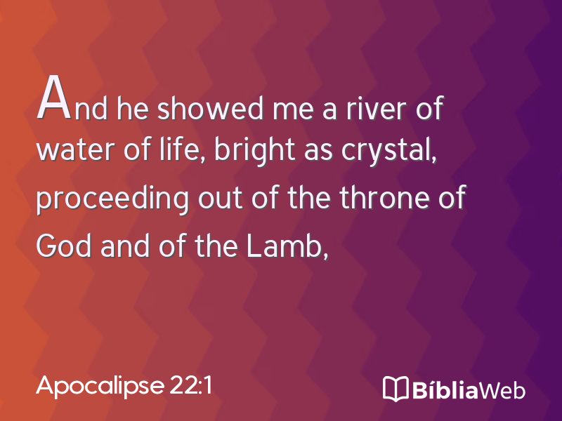 Apocalipse 22:1 em imagem para compartilhar