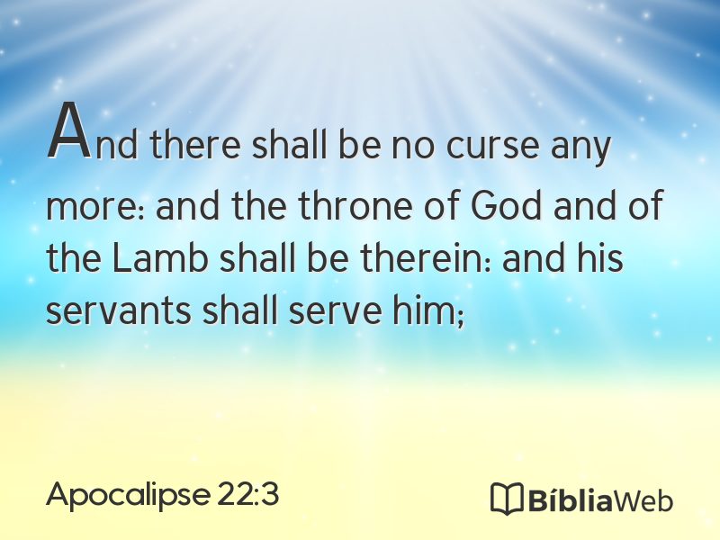 Apocalipse 22:3 em imagem para compartilhar