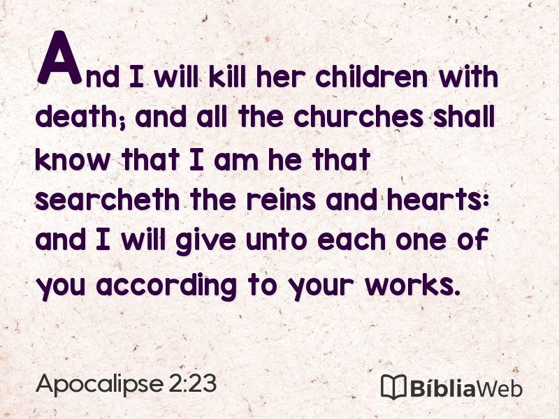 Apocalipse 2:23 em imagem para compartilhar