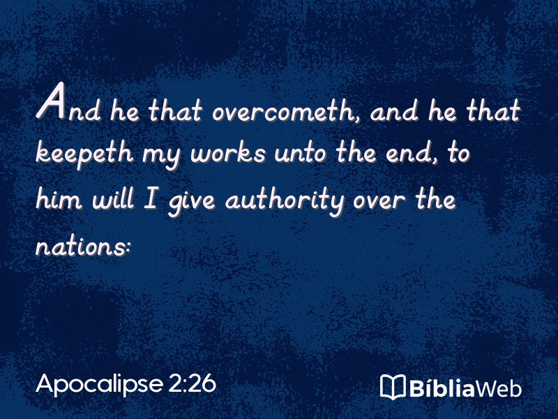 Apocalipse 2:26 em imagem para compartilhar