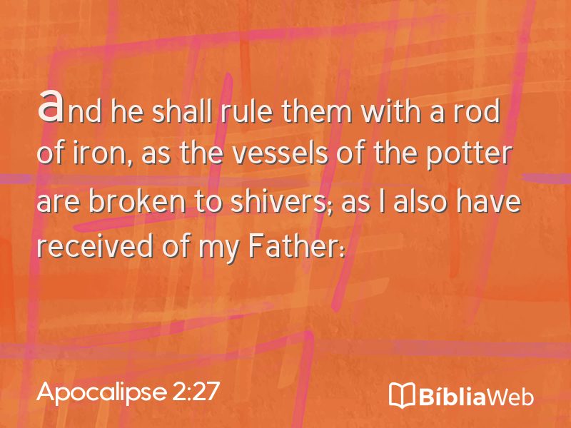 Apocalipse 2:27 em imagem para compartilhar