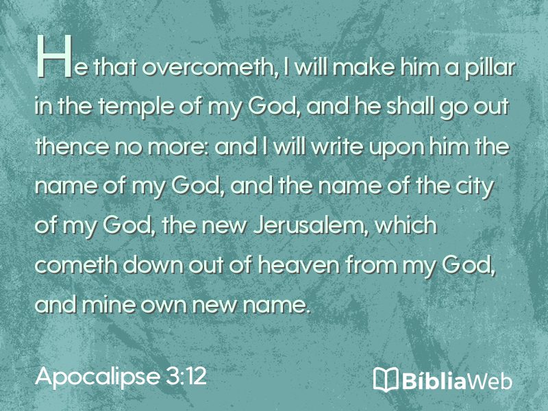 Apocalipse 3:12 em imagem para compartilhar