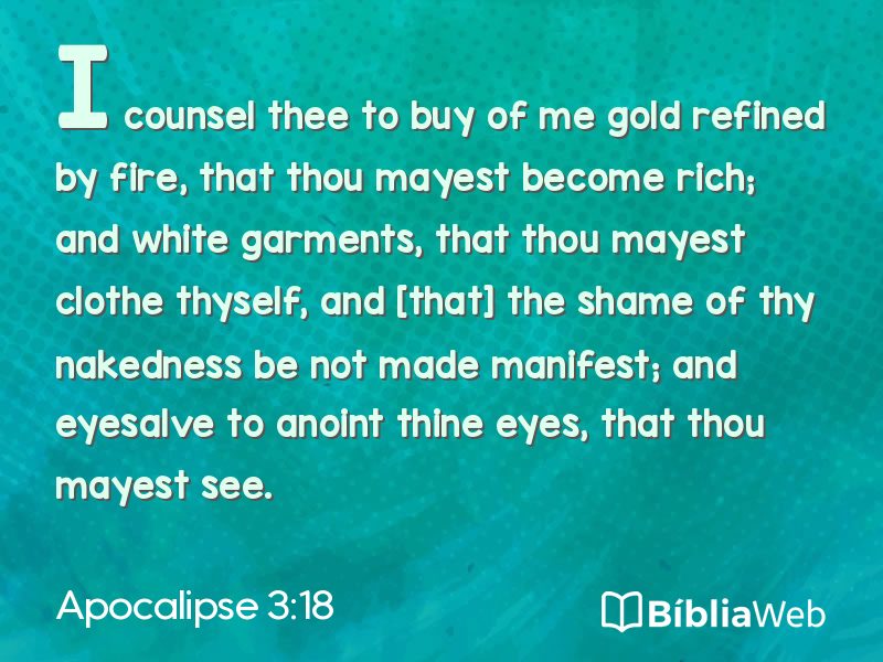 Apocalipse 3:18 em imagem para compartilhar
