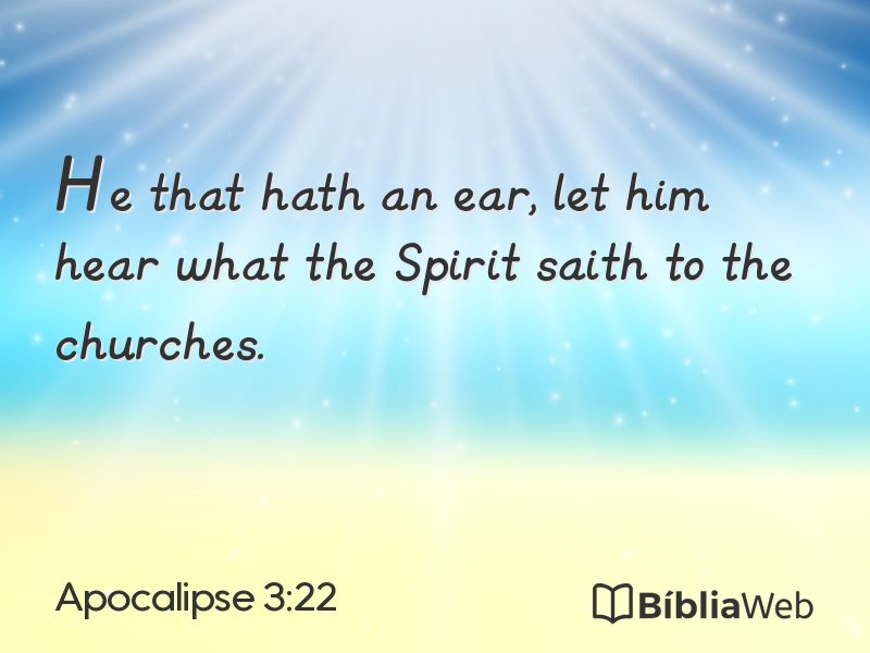 Apocalipse 3:22 em imagem para compartilhar