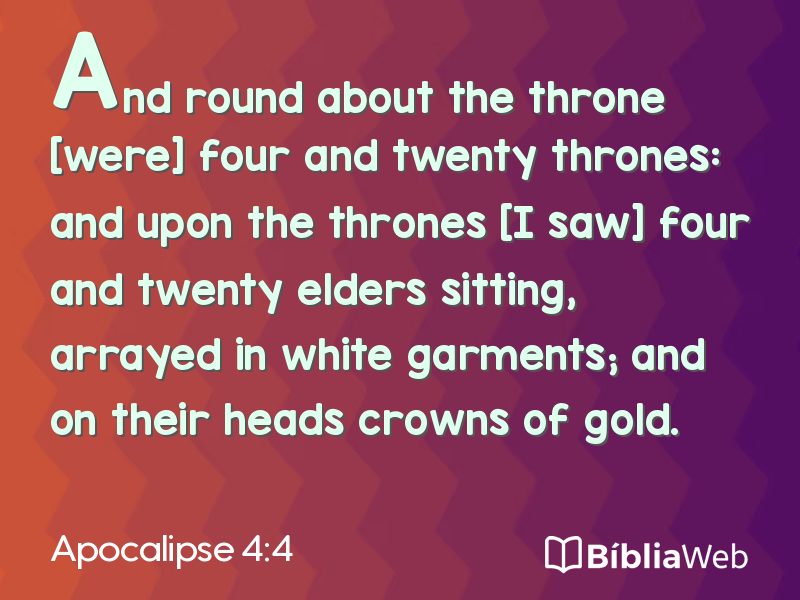 Apocalipse 4:4 em imagem para compartilhar