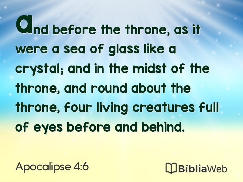 Apocalipse 4:6 em imagem para compartilhar