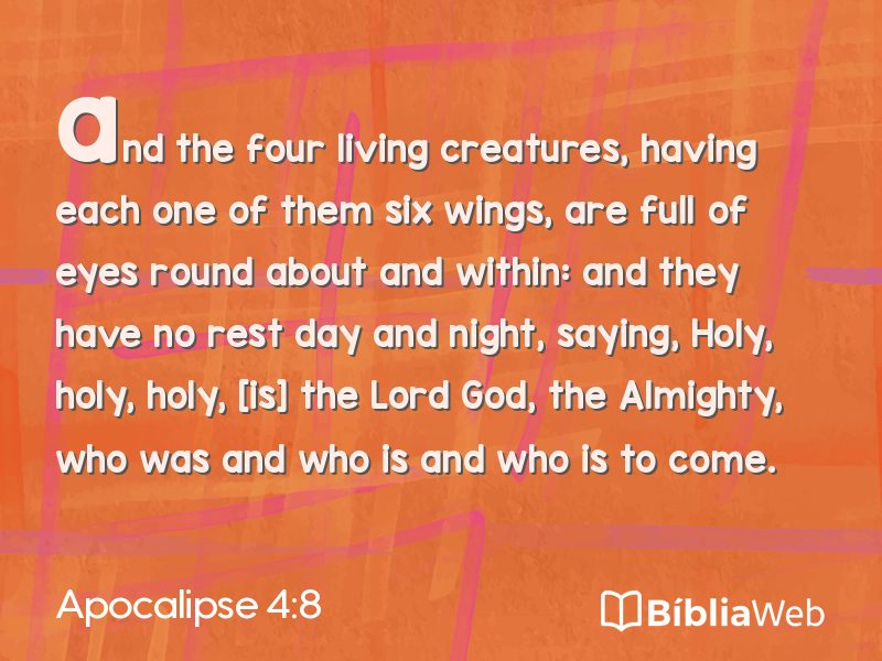 Apocalipse 4:8 em imagem para compartilhar