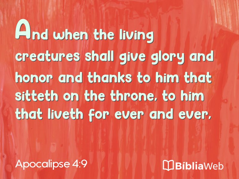 Apocalipse 4:9 em imagem para compartilhar
