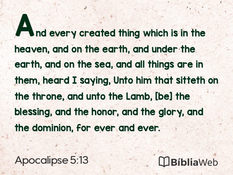 Apocalipse 5:13 em imagem para compartilhar