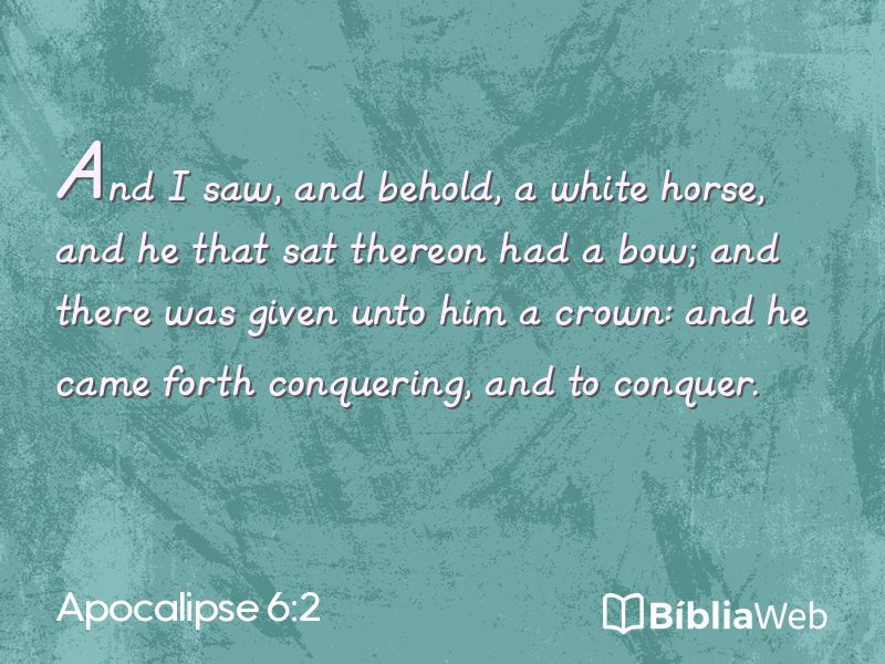 Apocalipse 6:2 em imagem para compartilhar