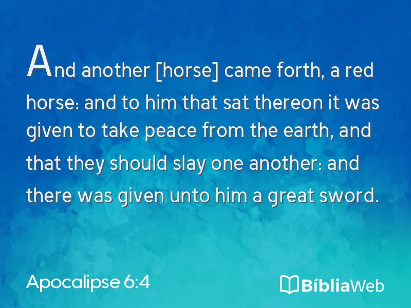 Apocalipse 6:4 em imagem para compartilhar