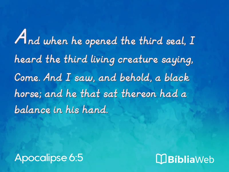 Apocalipse 6:5 em imagem para compartilhar