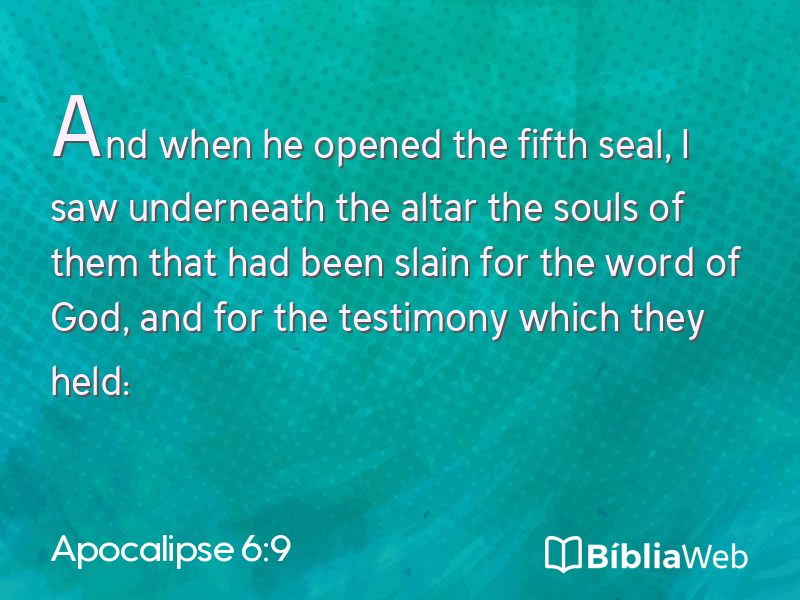 Apocalipse 6:9 em imagem para compartilhar