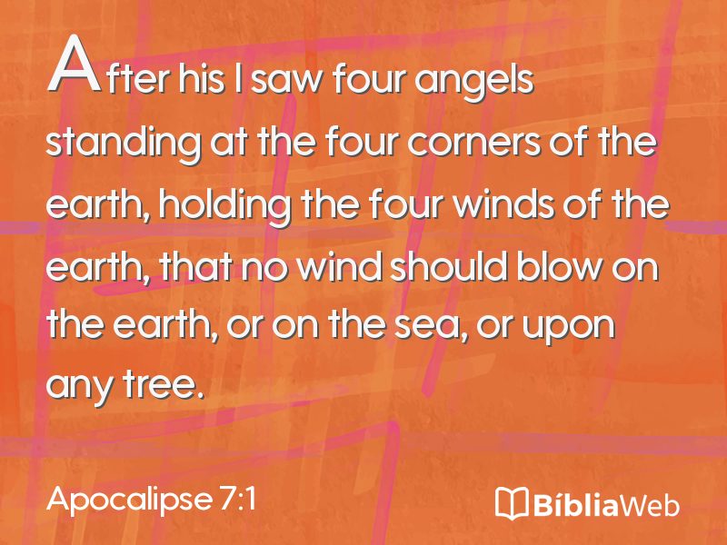Apocalipse 7:1 em imagem para compartilhar