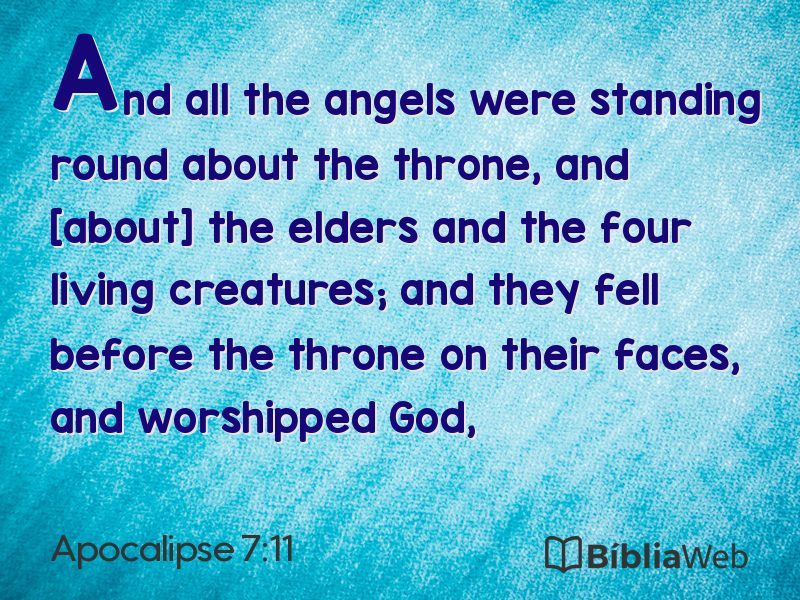 Apocalipse 7:11 em imagem para compartilhar