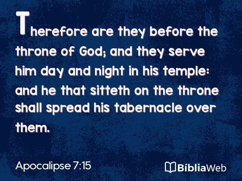 Apocalipse 7:15 em imagem para compartilhar