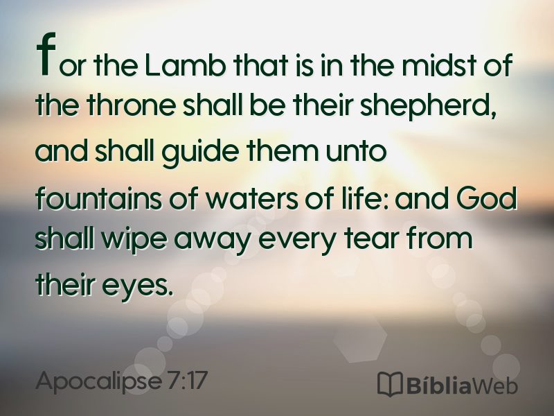 Apocalipse 7:17 em imagem para compartilhar