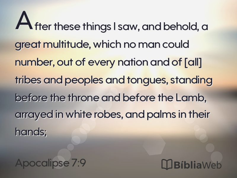 Apocalipse 7:9 em imagem para compartilhar