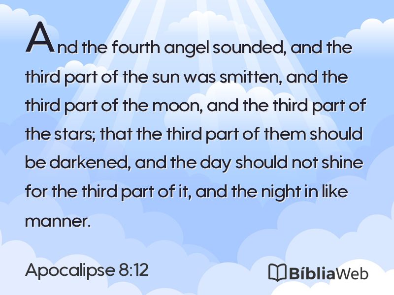 Apocalipse 8:12 em imagem para compartilhar