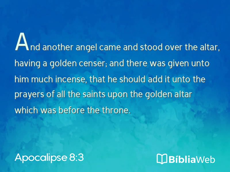 Apocalipse 8:3 em imagem para compartilhar