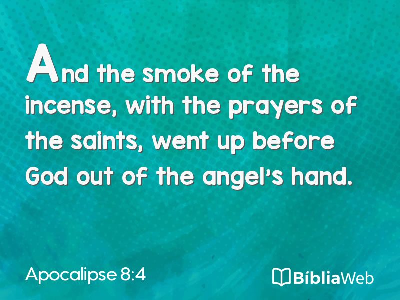 Apocalipse 8:4 em imagem para compartilhar