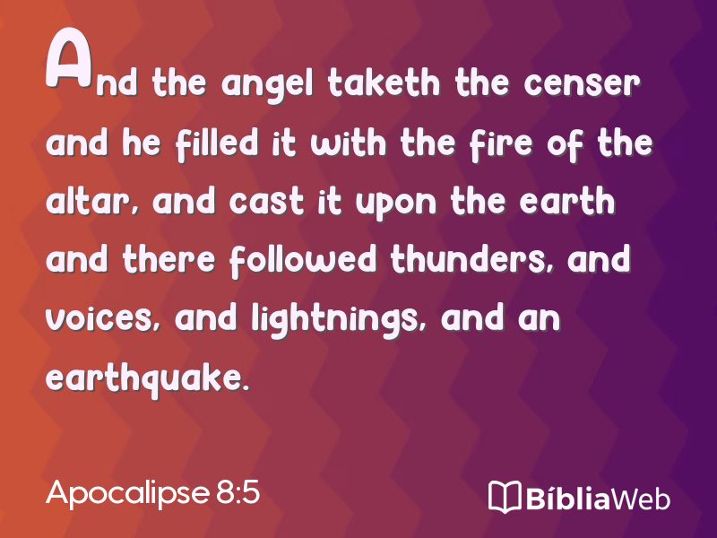 Apocalipse 8:5 em imagem para compartilhar