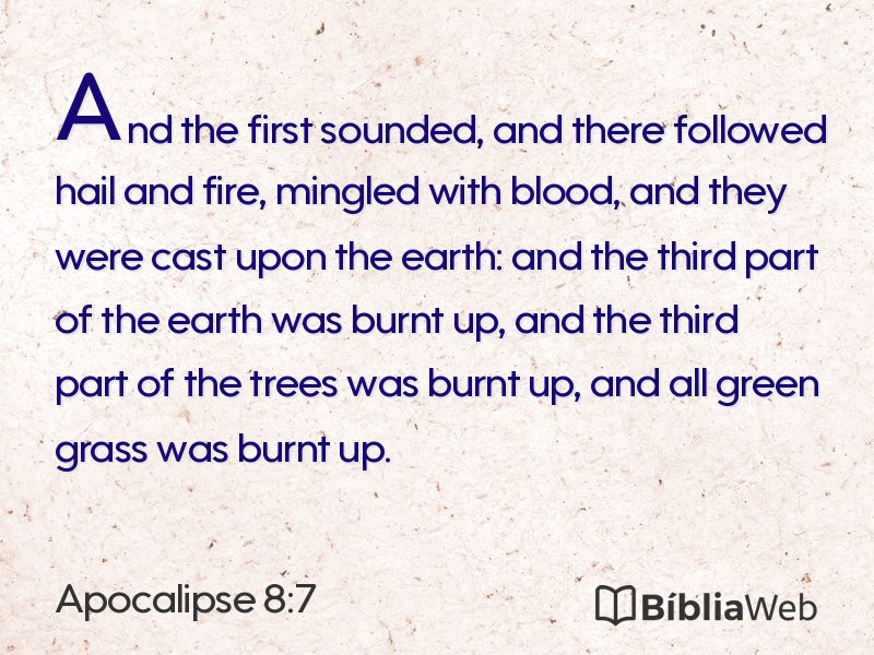 Apocalipse 8:7 em imagem para compartilhar
