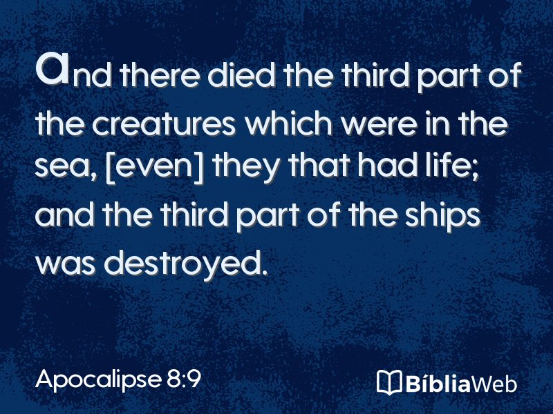 Apocalipse 8:9 em imagem para compartilhar