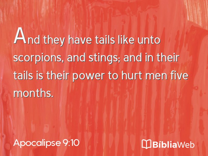 Apocalipse 9:10 em imagem para compartilhar