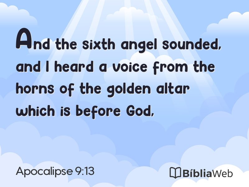 Apocalipse 9:13 em imagem para compartilhar