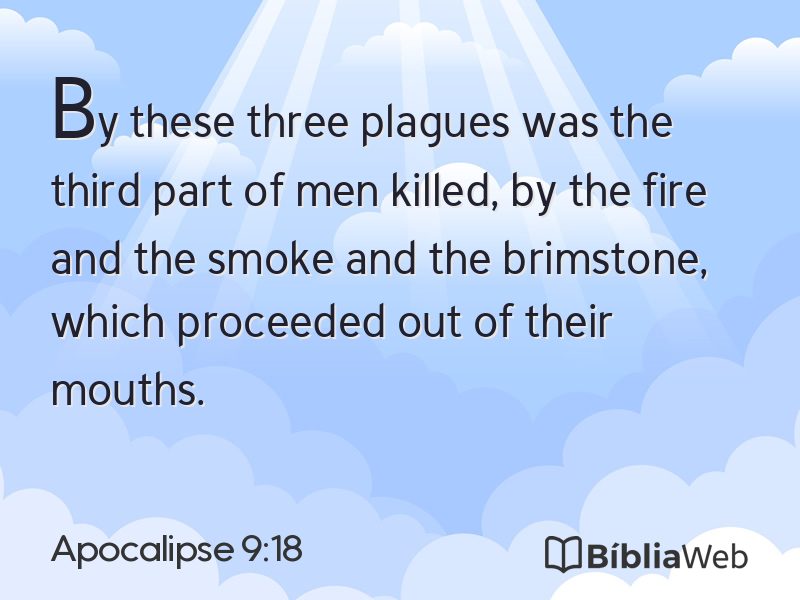 Apocalipse 9:18 em imagem para compartilhar