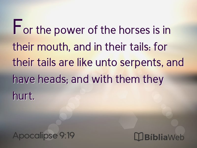 Apocalipse 9:19 em imagem para compartilhar