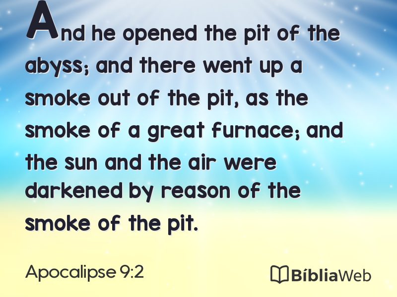 Apocalipse 9:2 em imagem para compartilhar