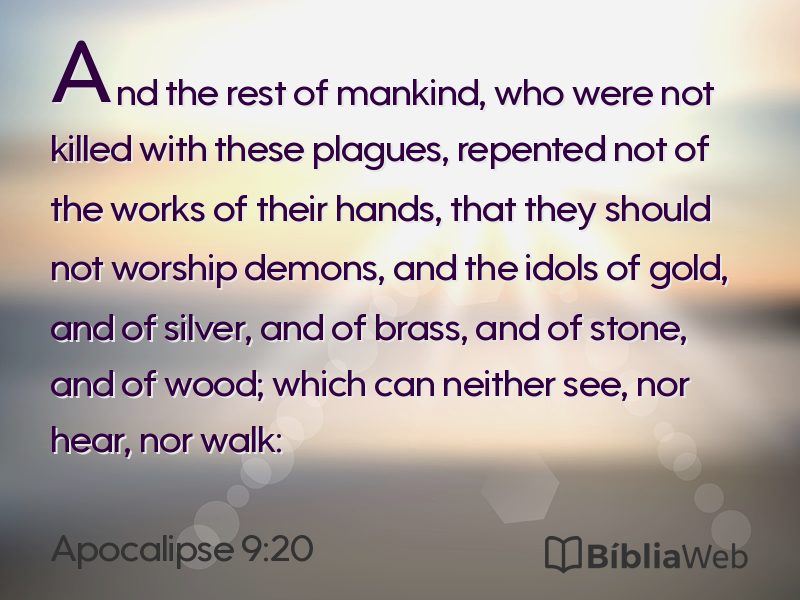 Apocalipse 9:20 em imagem para compartilhar