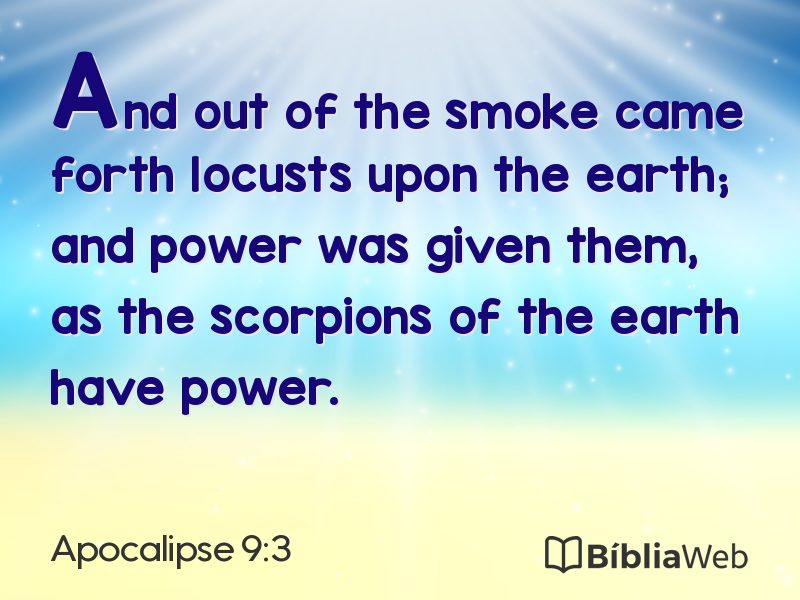 Apocalipse 9:3 em imagem para compartilhar