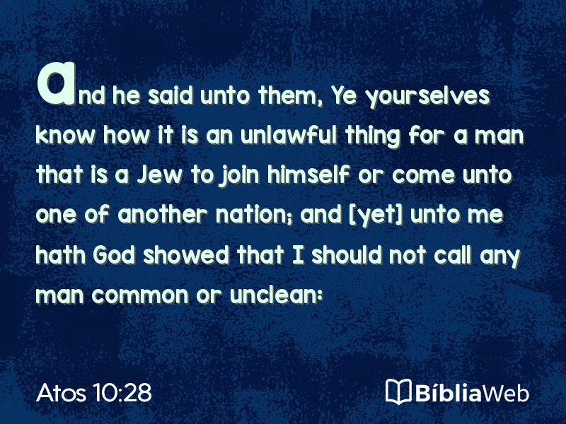 Atos 10:28 em imagem para compartilhar